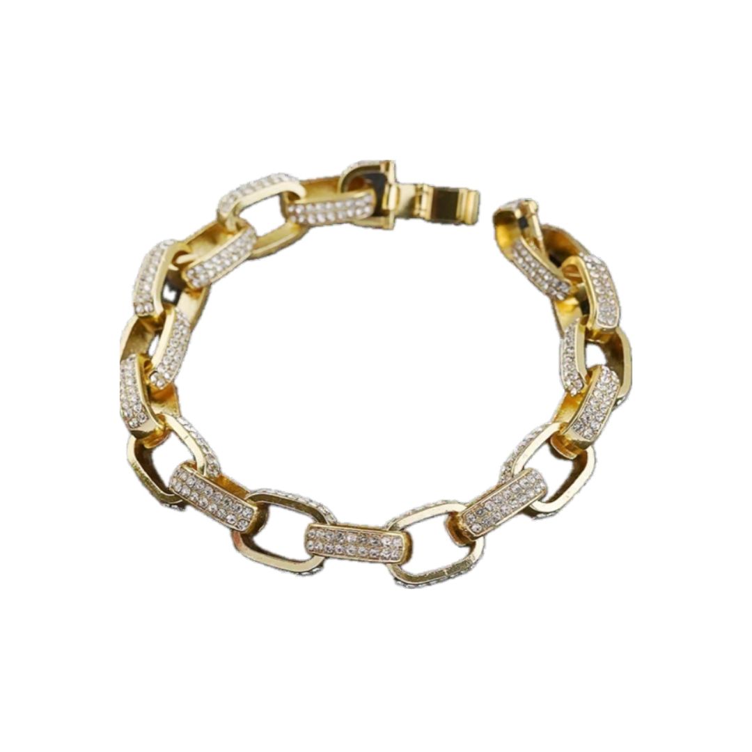 PAVE SQUARE LINK BRACELET