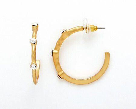 MATT GOLD 1" HOOP WITH CZ'S