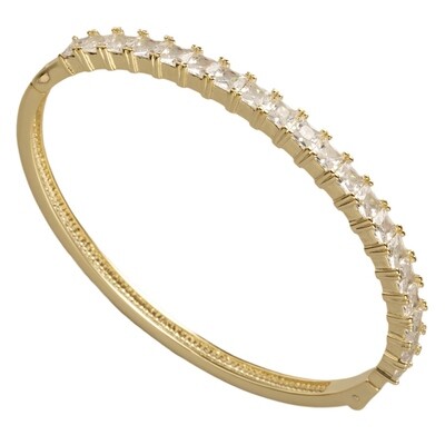 GOLD BANGLE WITH CZ