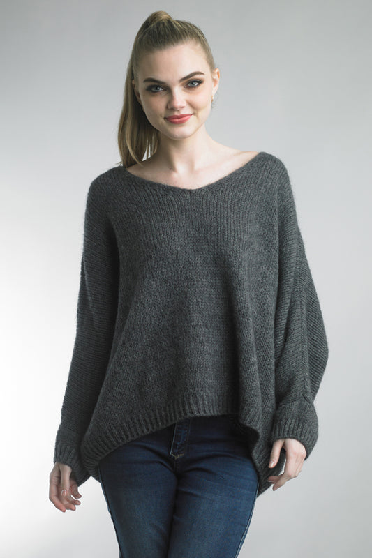 V NECK COMFY SWEATER