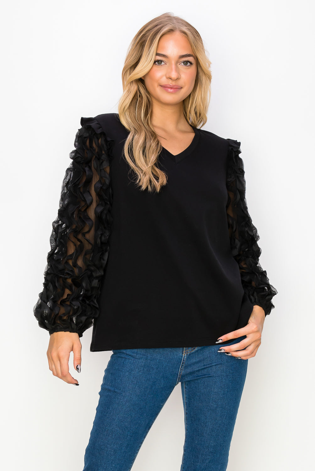 RHONDA TOP WITH LACE