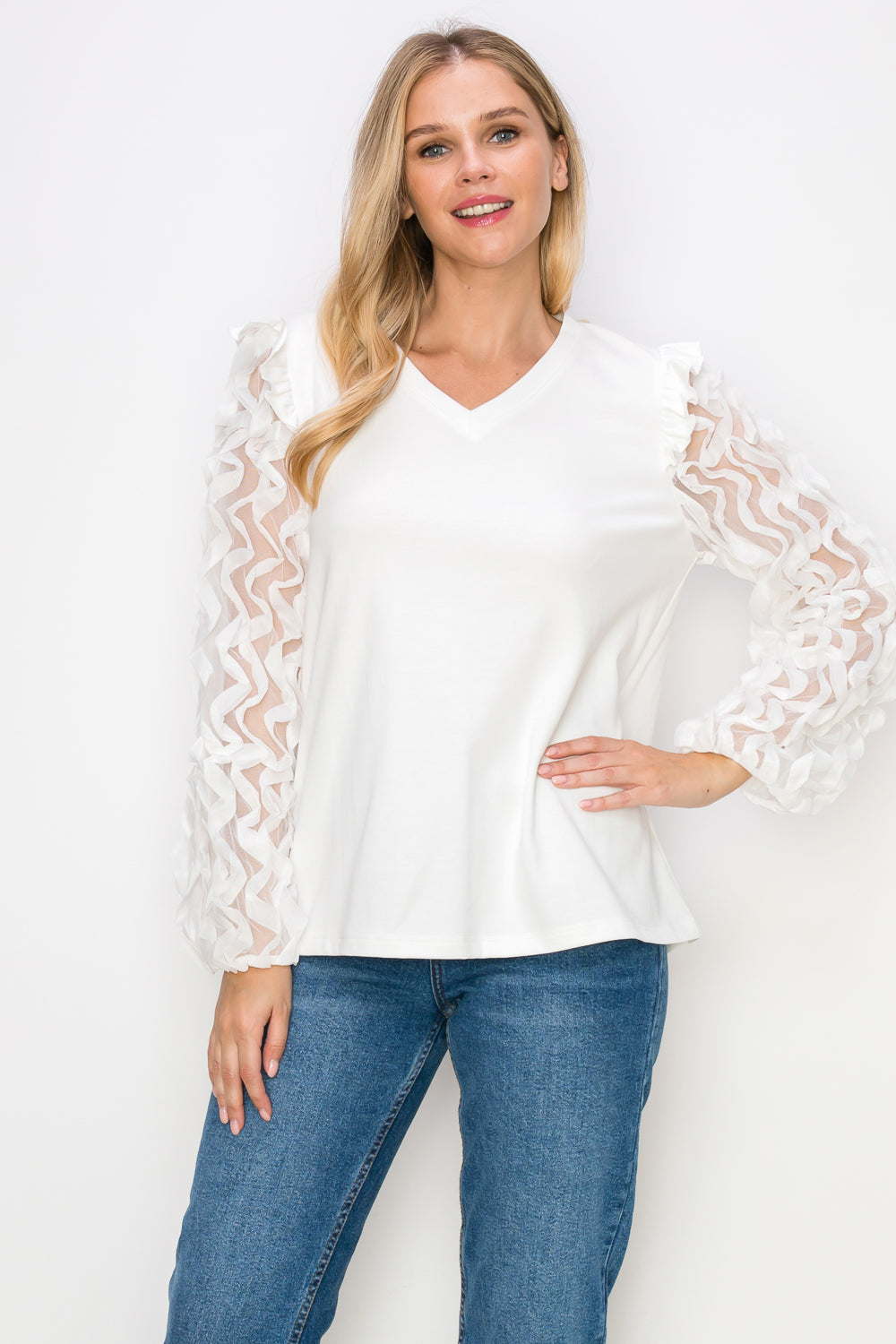 RHONDA TOP WITH LACE