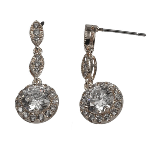 FANCY DANGLE CZ EARRING