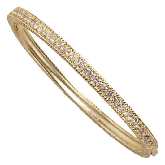 NARROW GOLD CZ LINED BRACELET