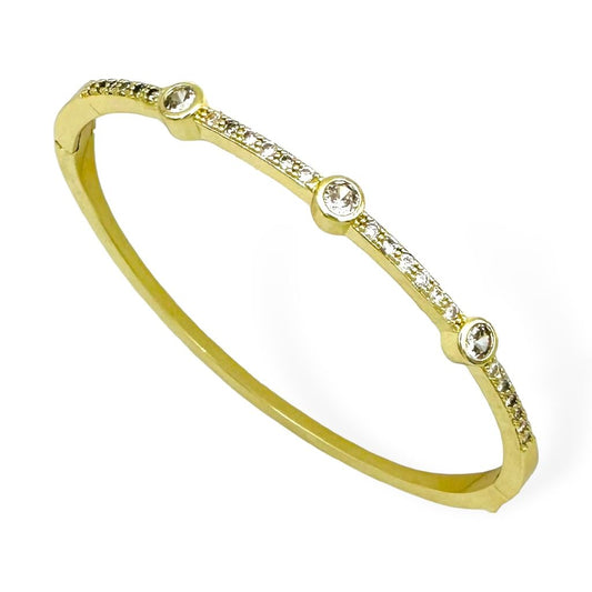 DELICATE GOLD BRACELET W/CZ