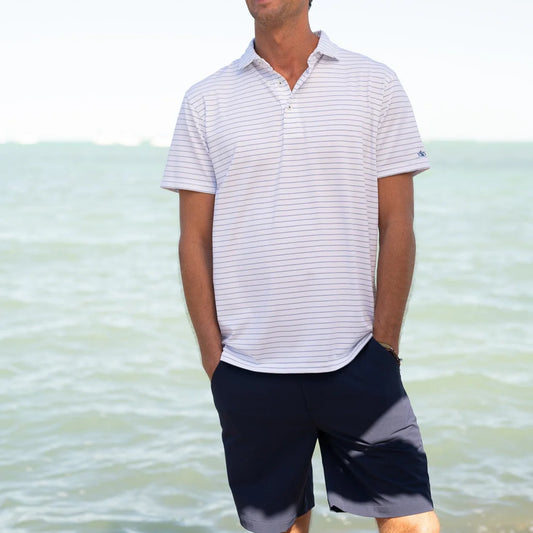 KNOX STRIPE PERFORMANCE POLO