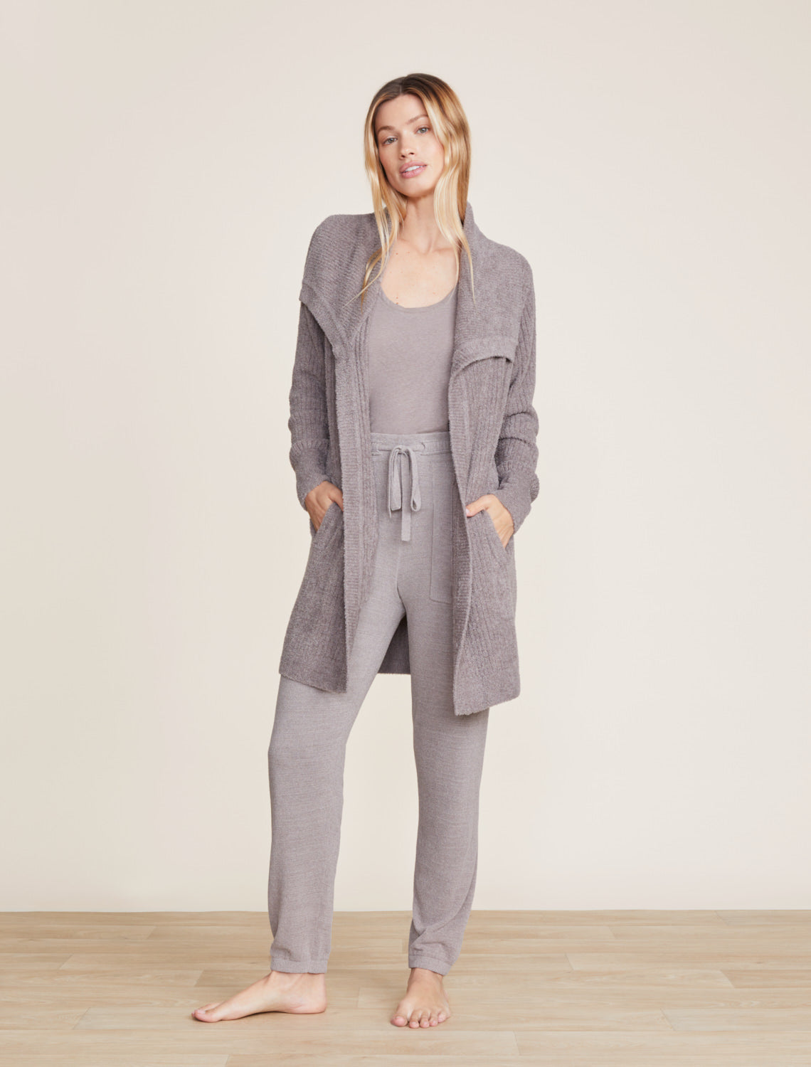 CCL RIBBED DRAPE CARDI