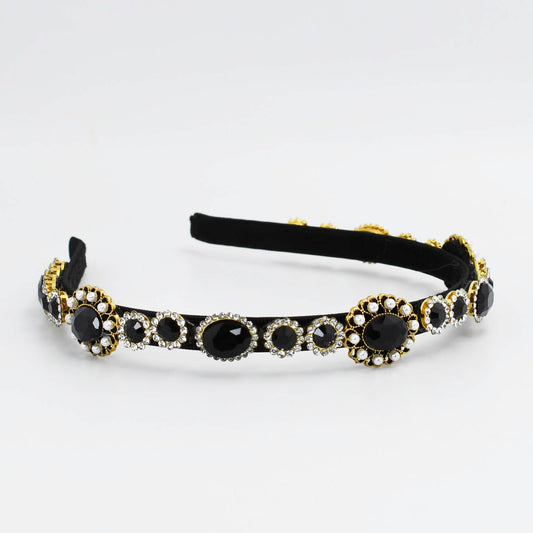 BLACK RADIANT JEWELS HEADBAND