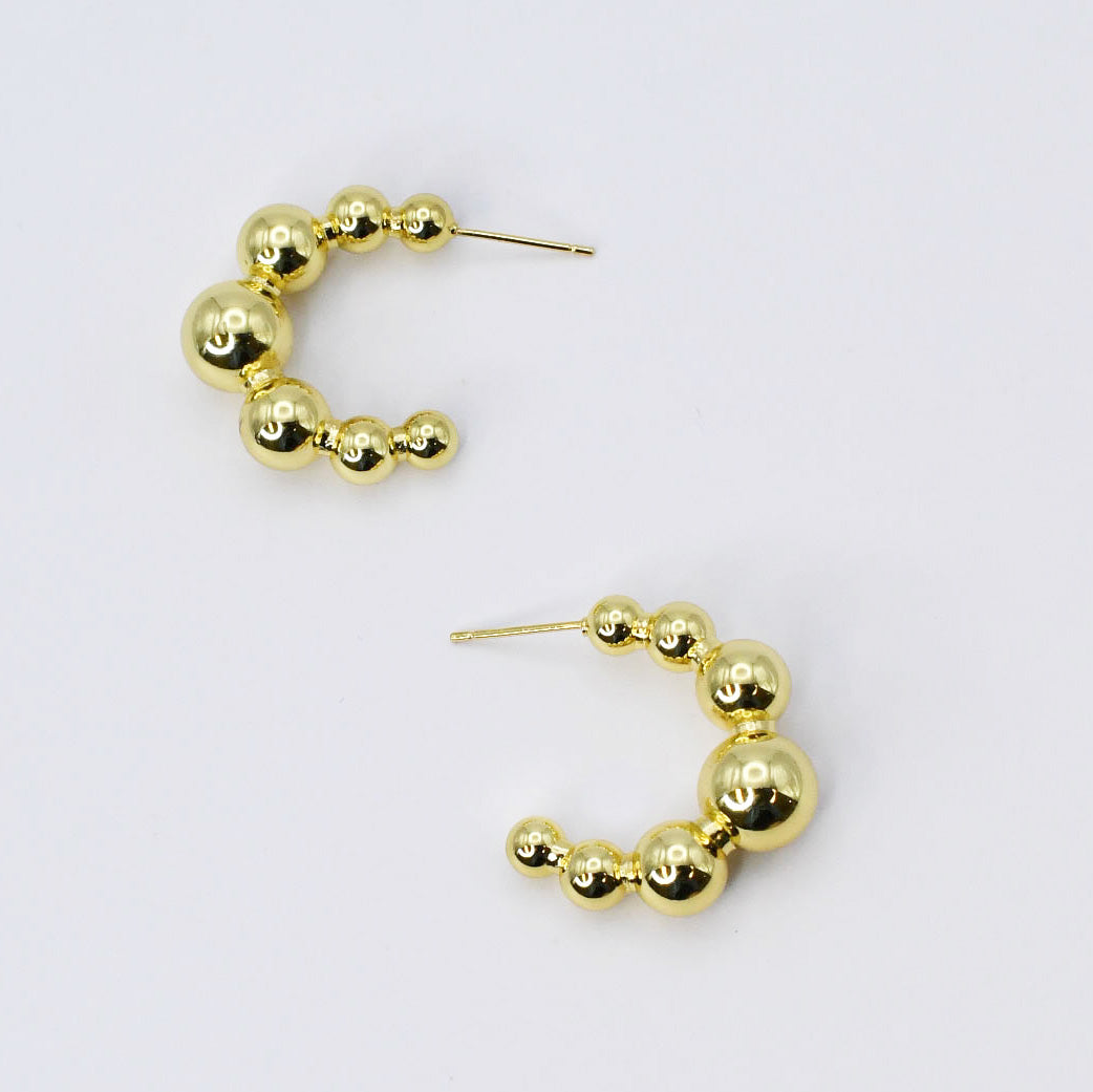 BUBBLE HOOP GOLD EARRINGS C20