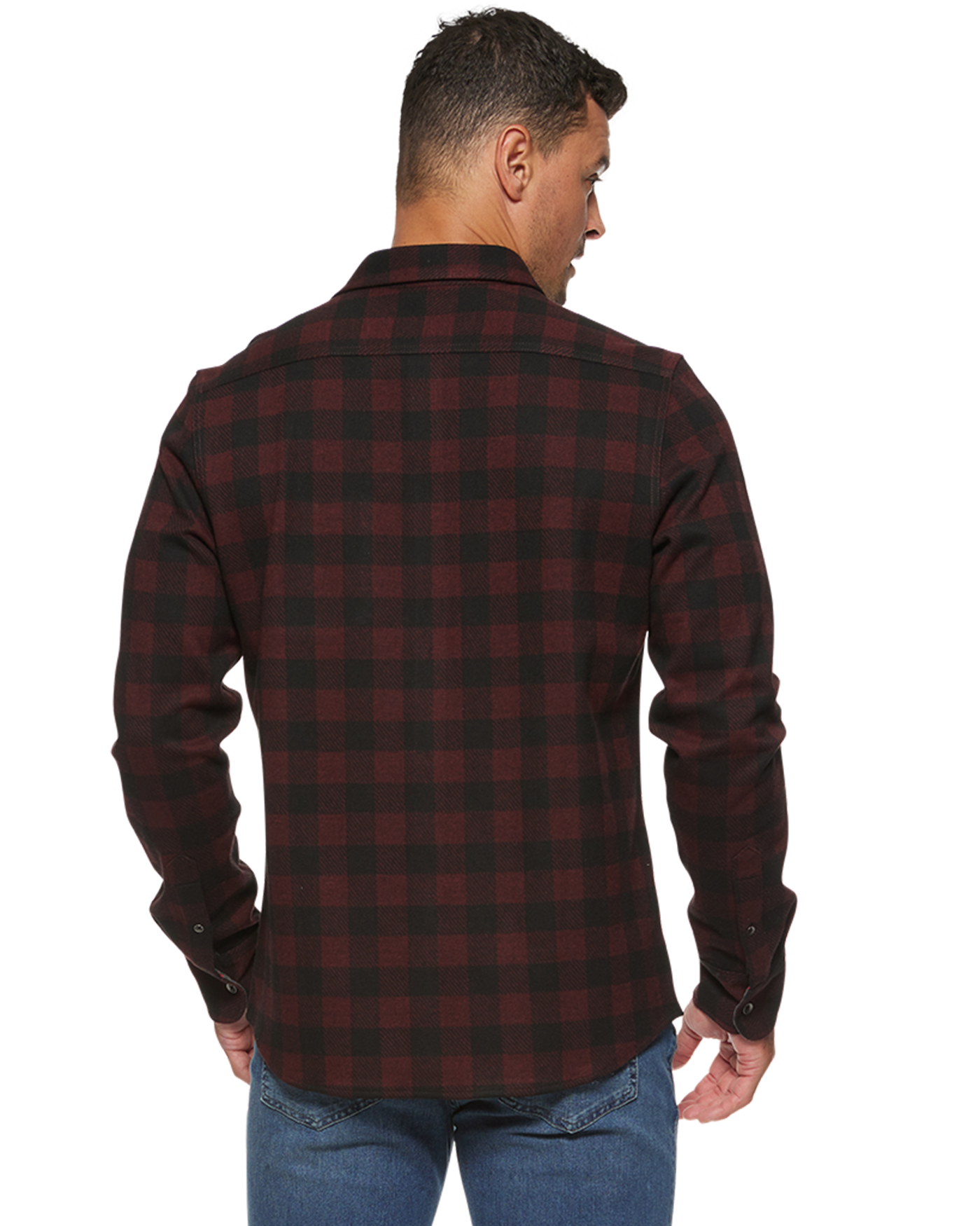 DILLON BOX PLAID KNIT FLANNEL