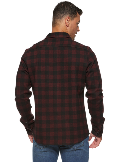 DILLON BOX PLAID KNIT FLANNEL