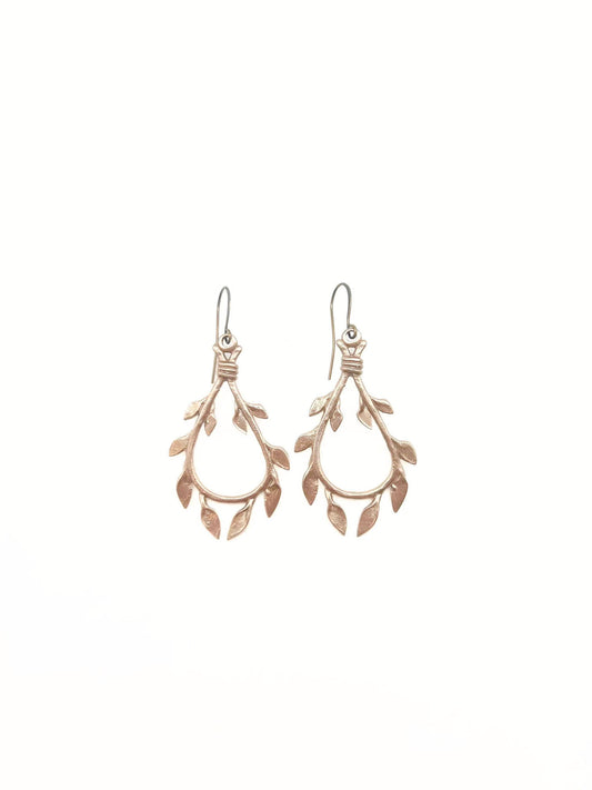 Hydna of Scione- Sculpted Vine pendant Earrings