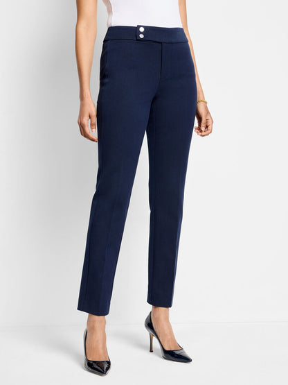 28" COPLEY STRAIGHT COTTON BI-STRETCH EXTENDED TAB PANT