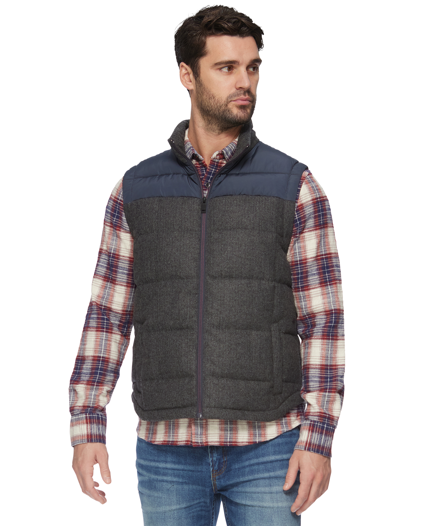 CROWDER MIXED MEDIA PUFFER VEST