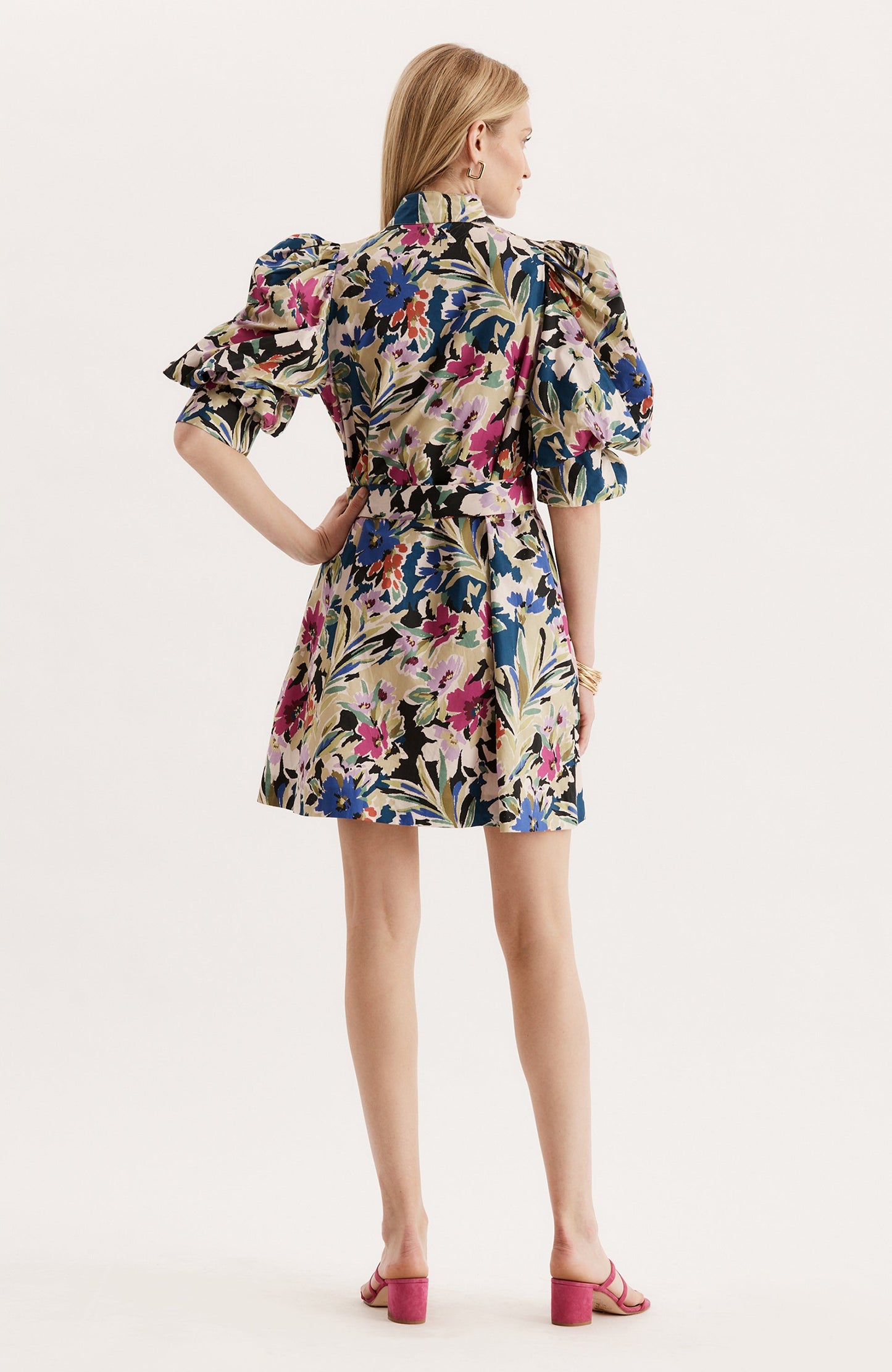 LYDIA WATERCOLOR FLORAL DRESS