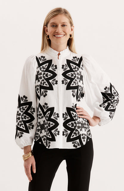 VALERIE EMBROIDERED TOP