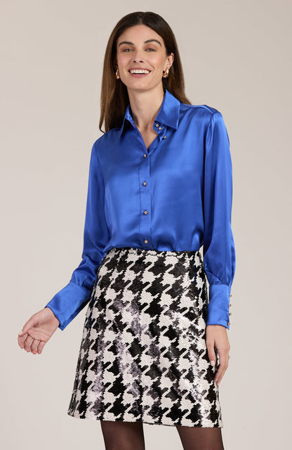 CHLOE SILK CHARMEUSE SHIRT