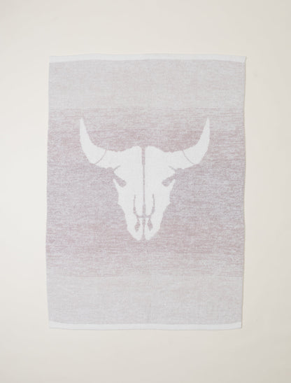 LONGHORN SKULL THROW 54"X72" CR