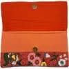 PEACH MULTI FLORAL BEADED CLUTCH