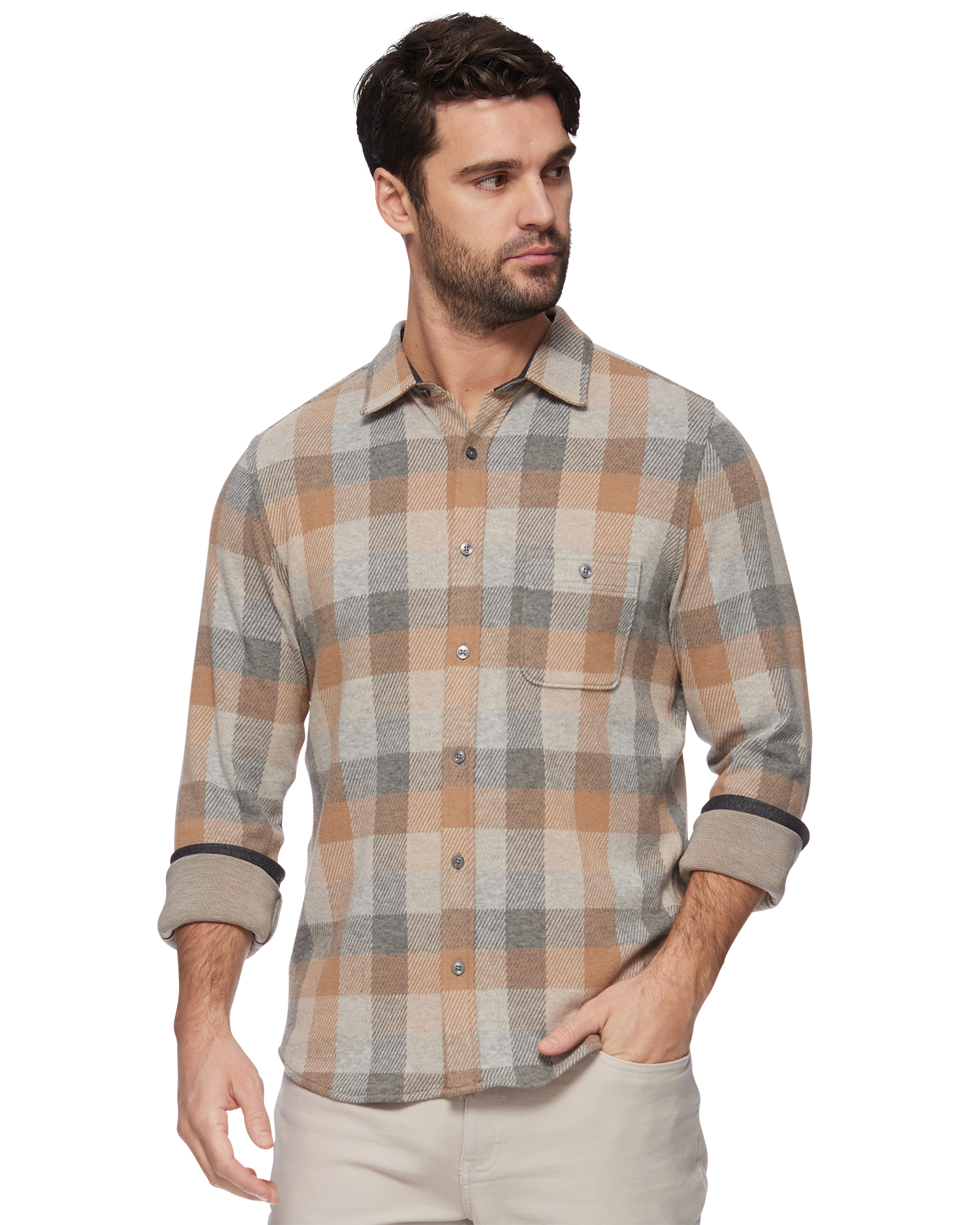 ROBBINS LS HERO KNIT FLANNEL SHIRT