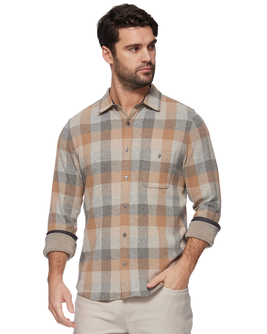 ROBBINS LS HERO KNIT FLANNEL SHIRT