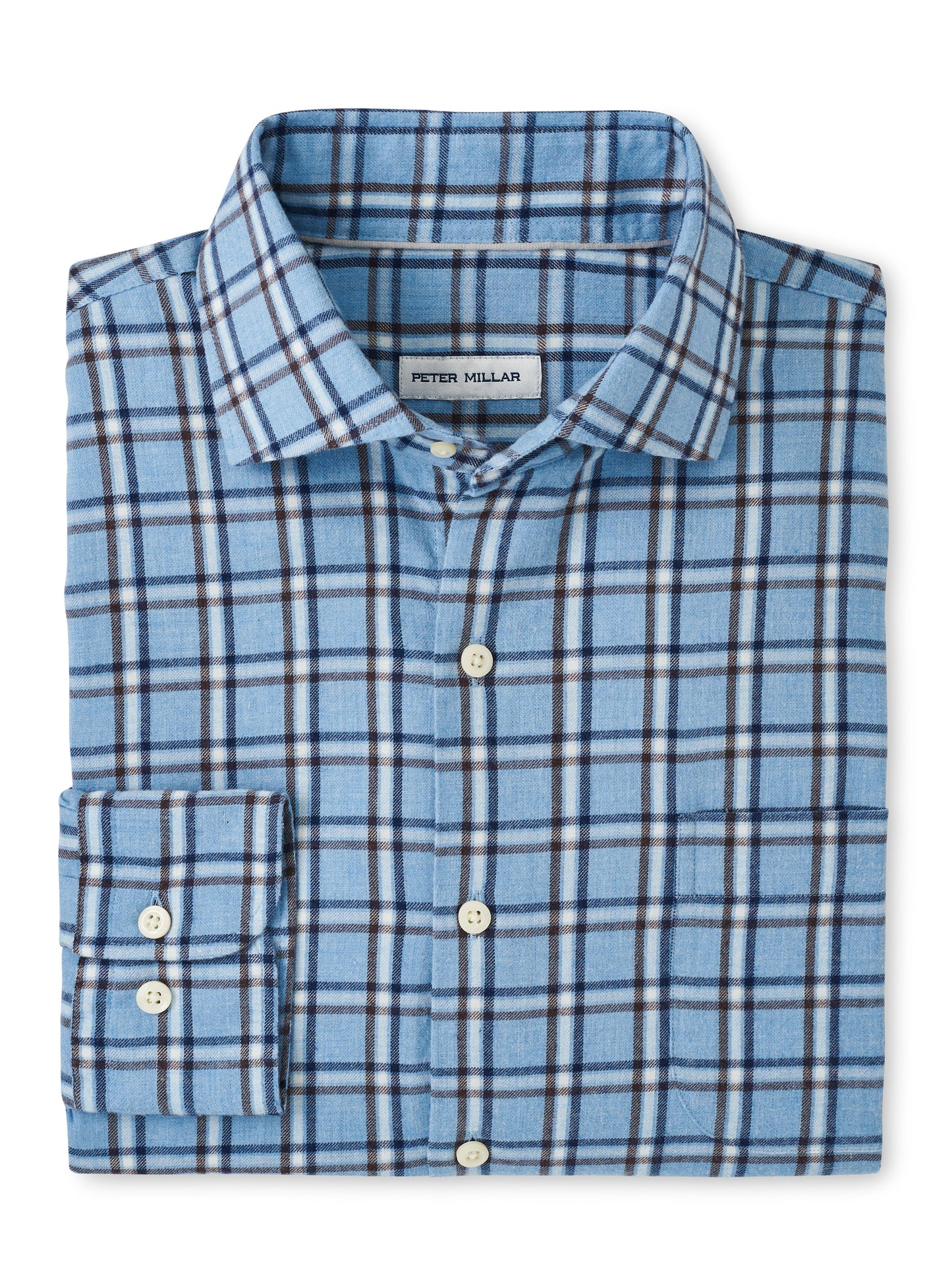 Nelson Crown Flannel Cotton-Stretch Sport Shirt