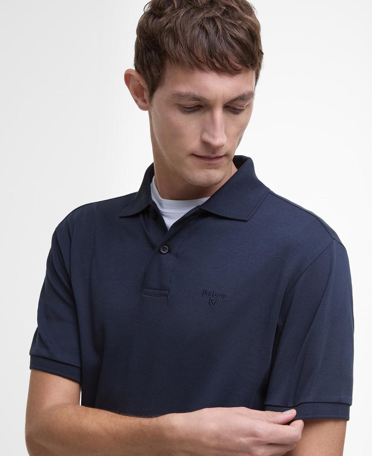 Hylton interlock tailored fit polo shirt