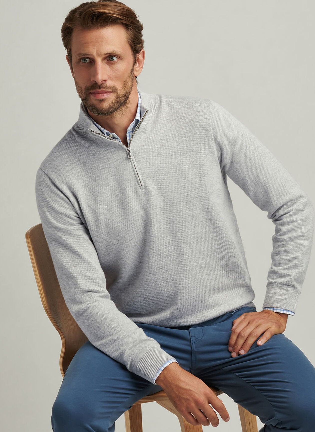 COOLSPUN BIRDSEYE 1/4 ZIP