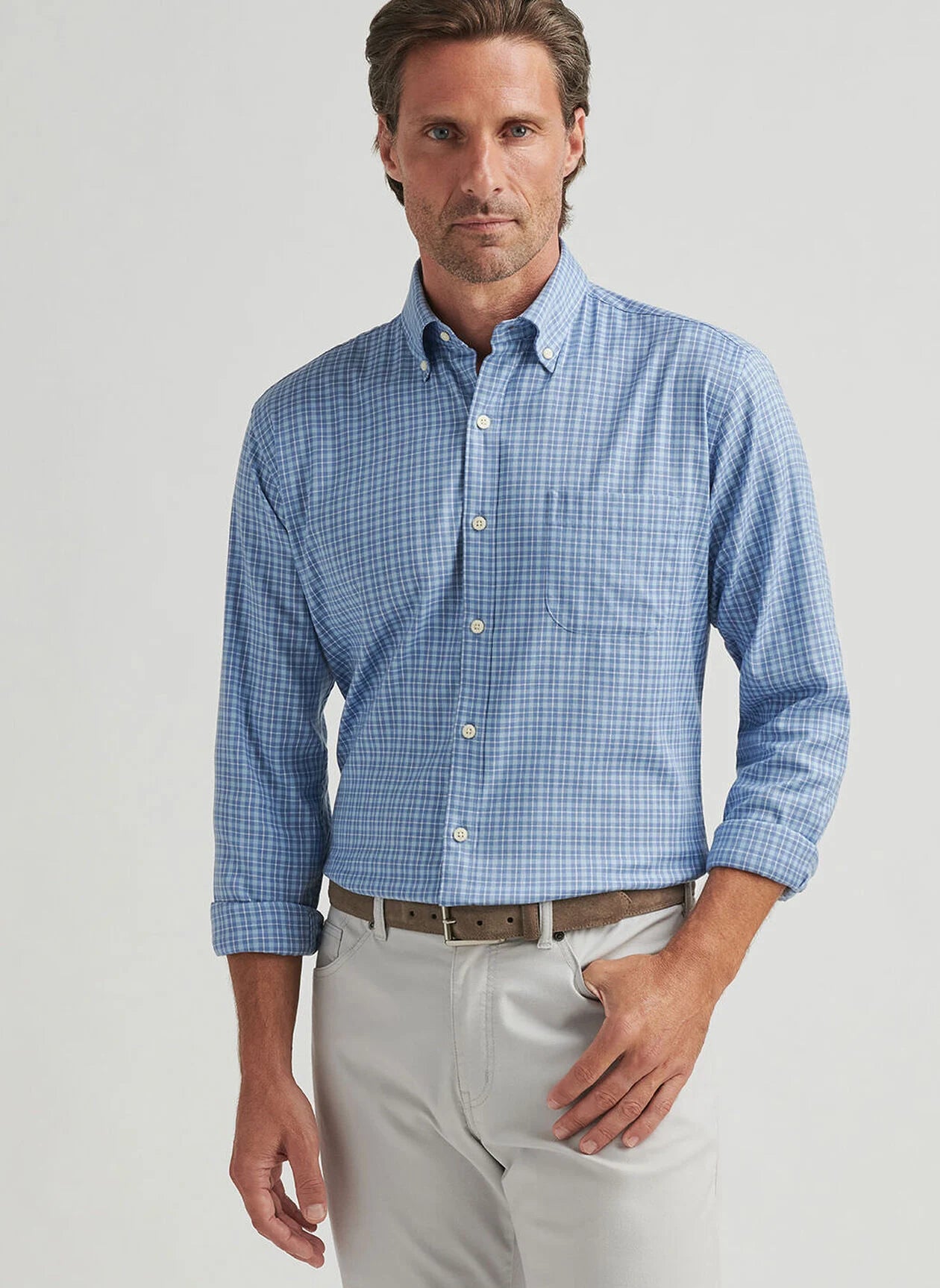 Caspian Perfect Pinpoint Cotton-Stretch Sport Shirt