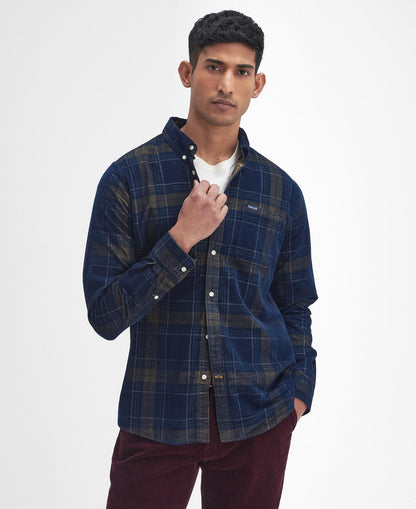 southfield tailored checked cord shirt