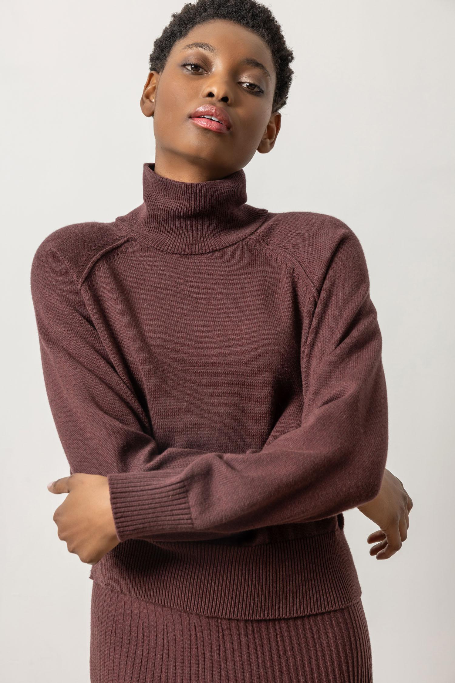 RAGLAN TURTLENECK SWEATER