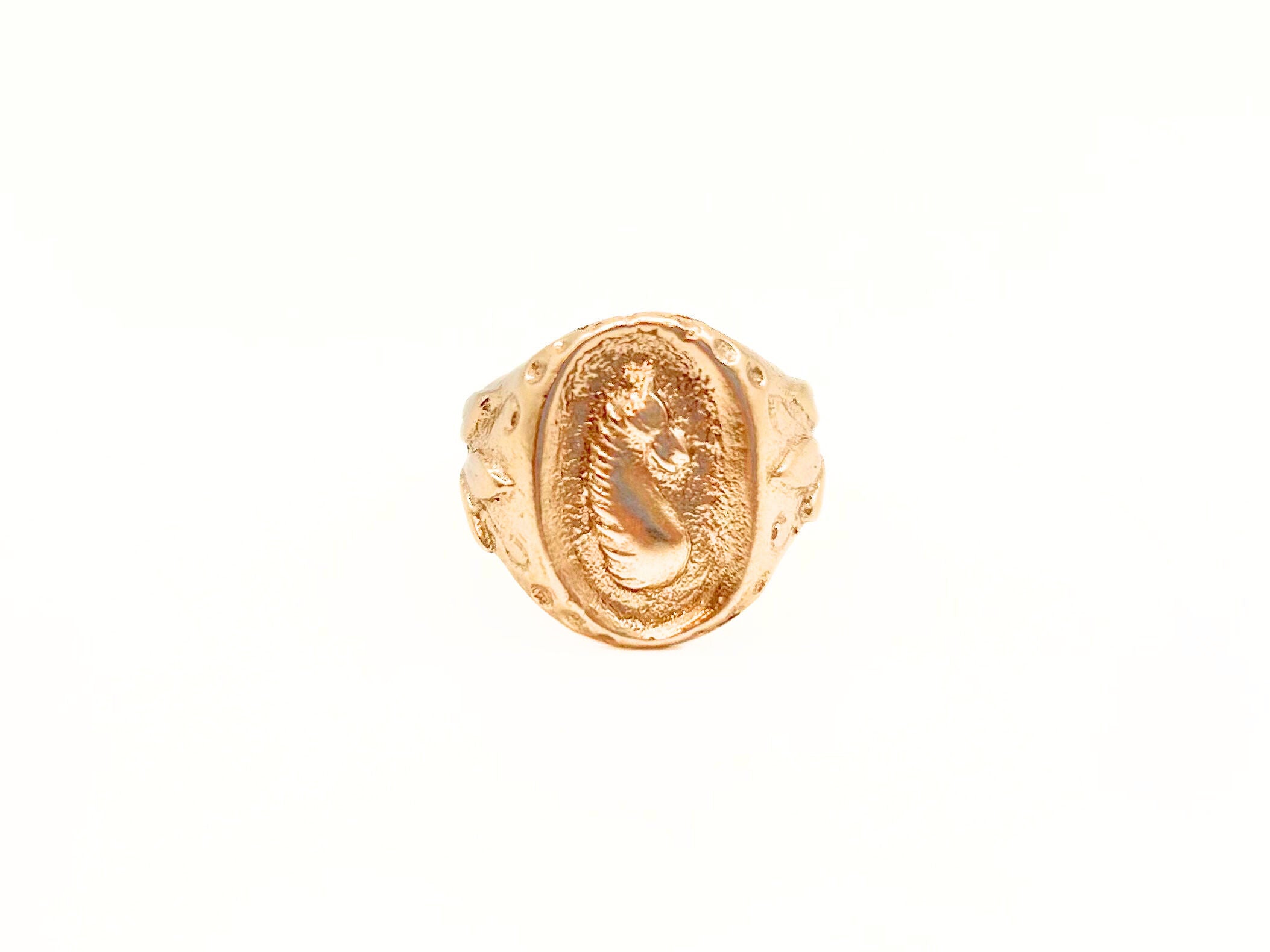 Stage Coach Mary- Bronze Horse Intaglio Ring