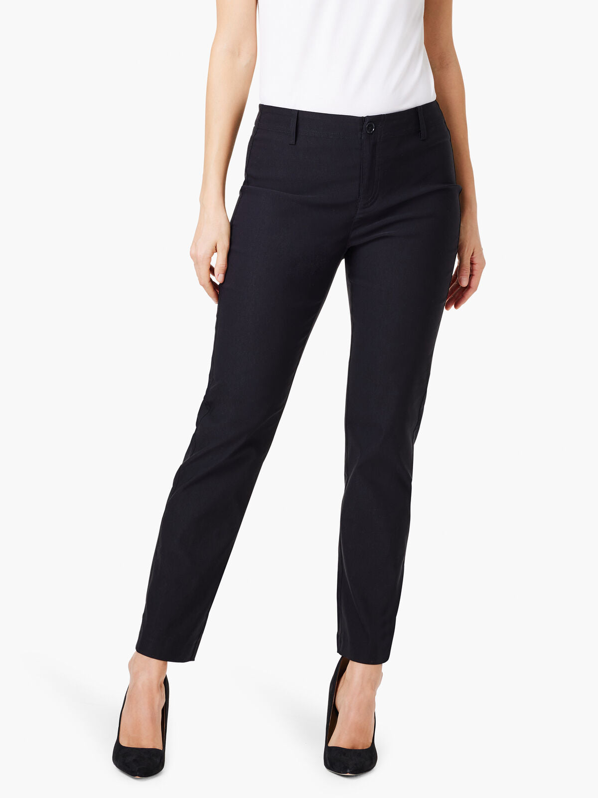 28" POLISHED WONDERSTRETCH STRAIGHT POCKET PANT