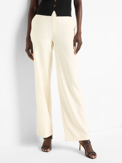 31" STRETCH KNIT SUITING LENOX WIDE-LEG PANT