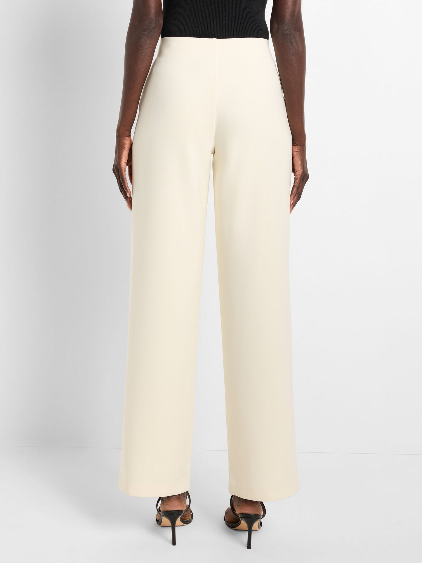 31" STRETCH KNIT SUITING LENOX WIDE-LEG PANT