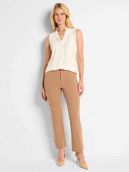 28" COTTON BI-STRETCH PLAZA DEMI BOOT PANT