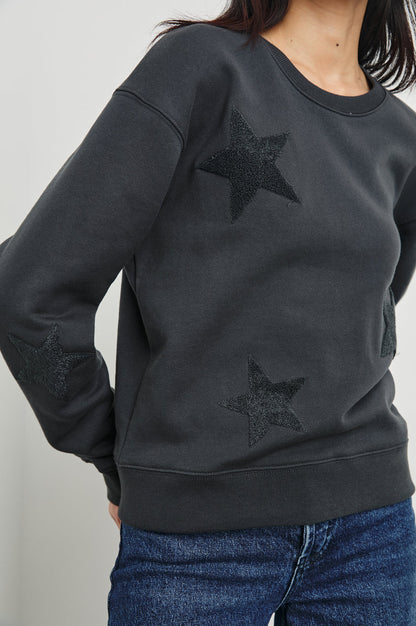 SONIA STAR SWEATSHIRT BLACK