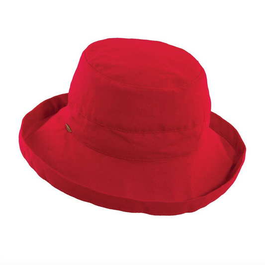 BARI COTTON MED BRIM RED