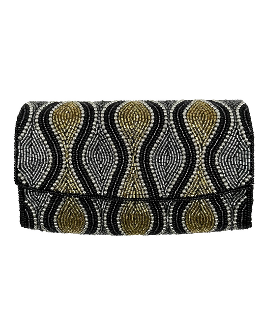 HOUR GLASS BEADED CLUTCH