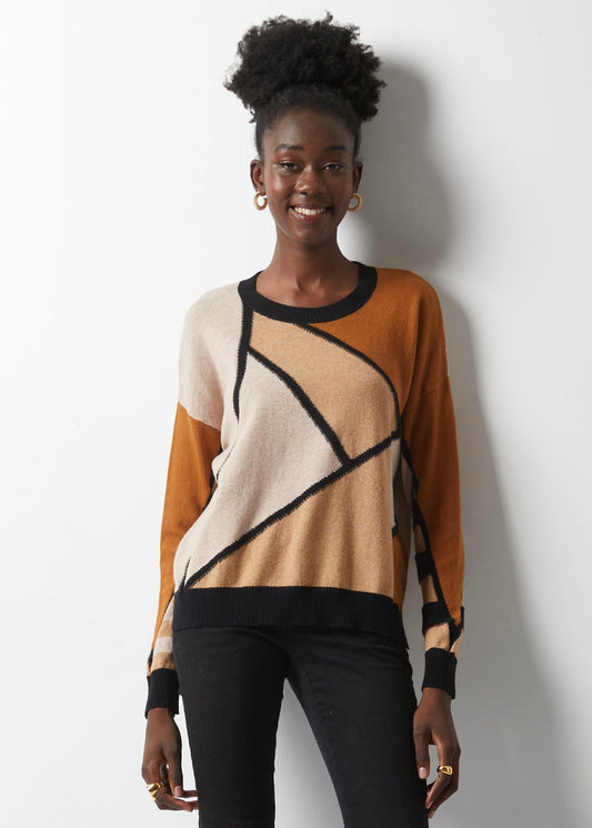 MOSAIC INTARSIA SWEATER