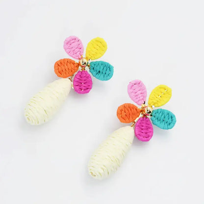 MULTI RAFFIA FLOWER A42