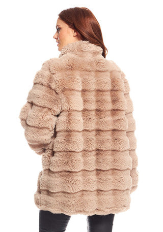 RAINIER REVERSIBLE FAUX MINK COAT