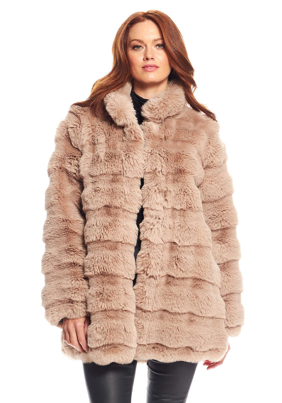 RAINIER REVERSIBLE FAUX MINK COAT