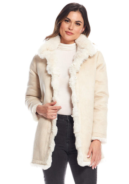 RAINIER REVERSIBLE FAUX MINK COAT