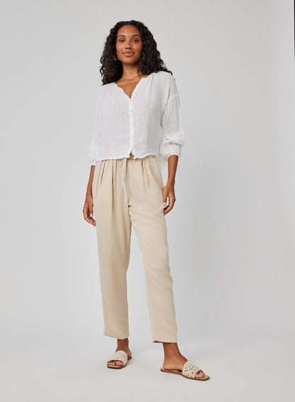 LINA - PLEATED DRAWSTRING TROUSER