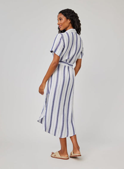 ROUNDED HEM MAXI SHIRT DRESS