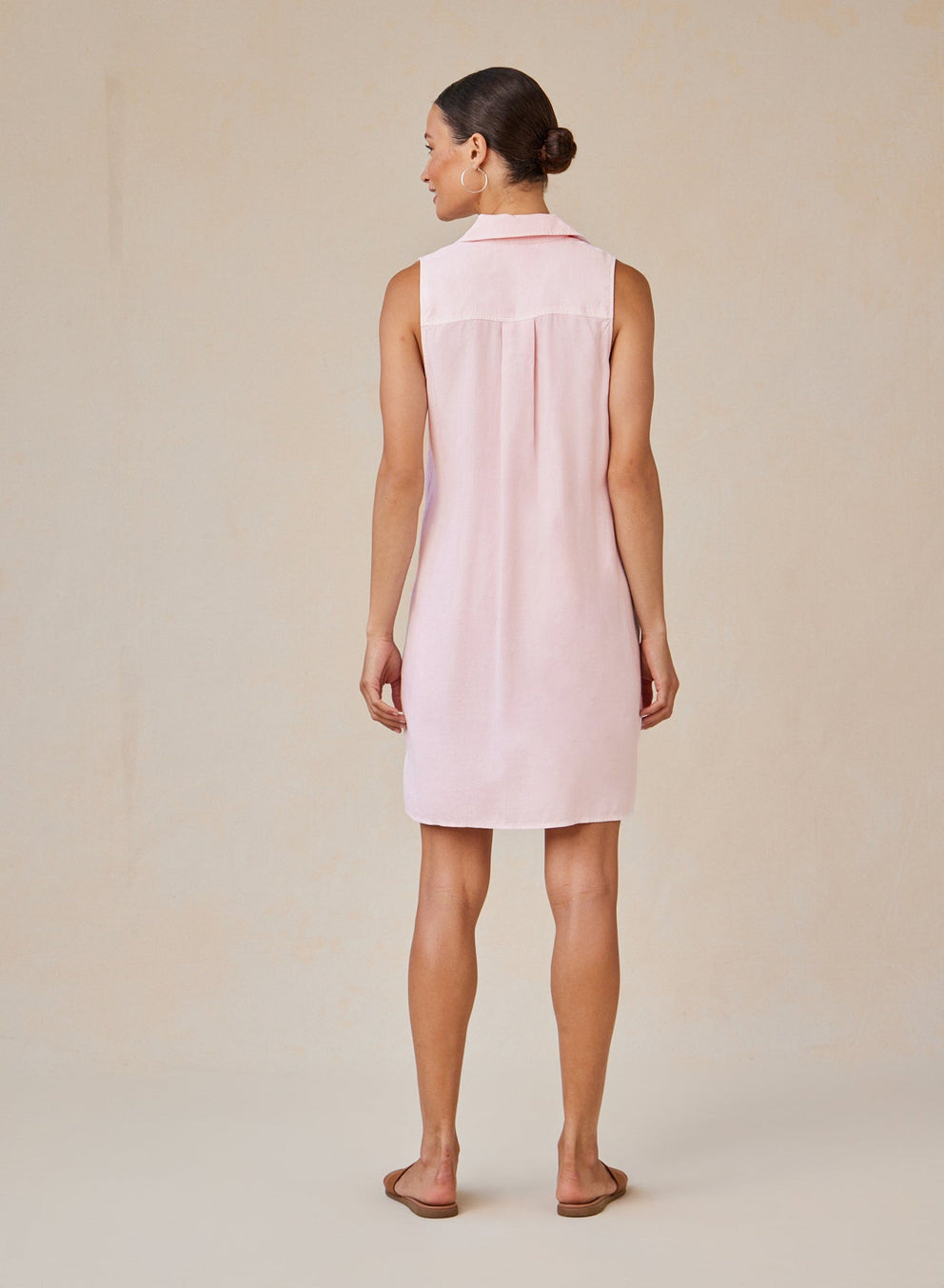 SLEEVELESS A-LINE DRESS PETAL PINK