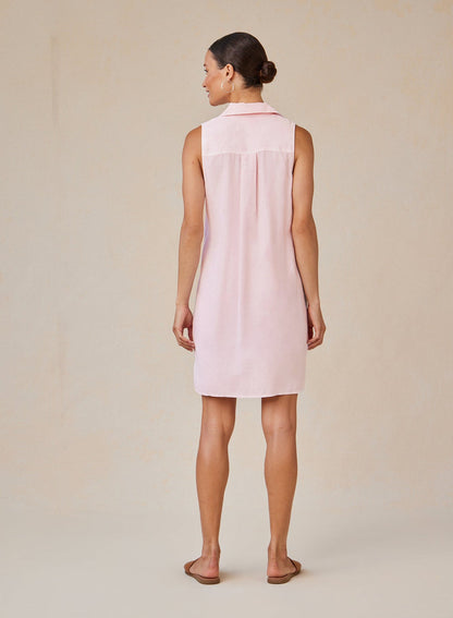 SLEEVELESS A-LINE DRESS PETAL PINK