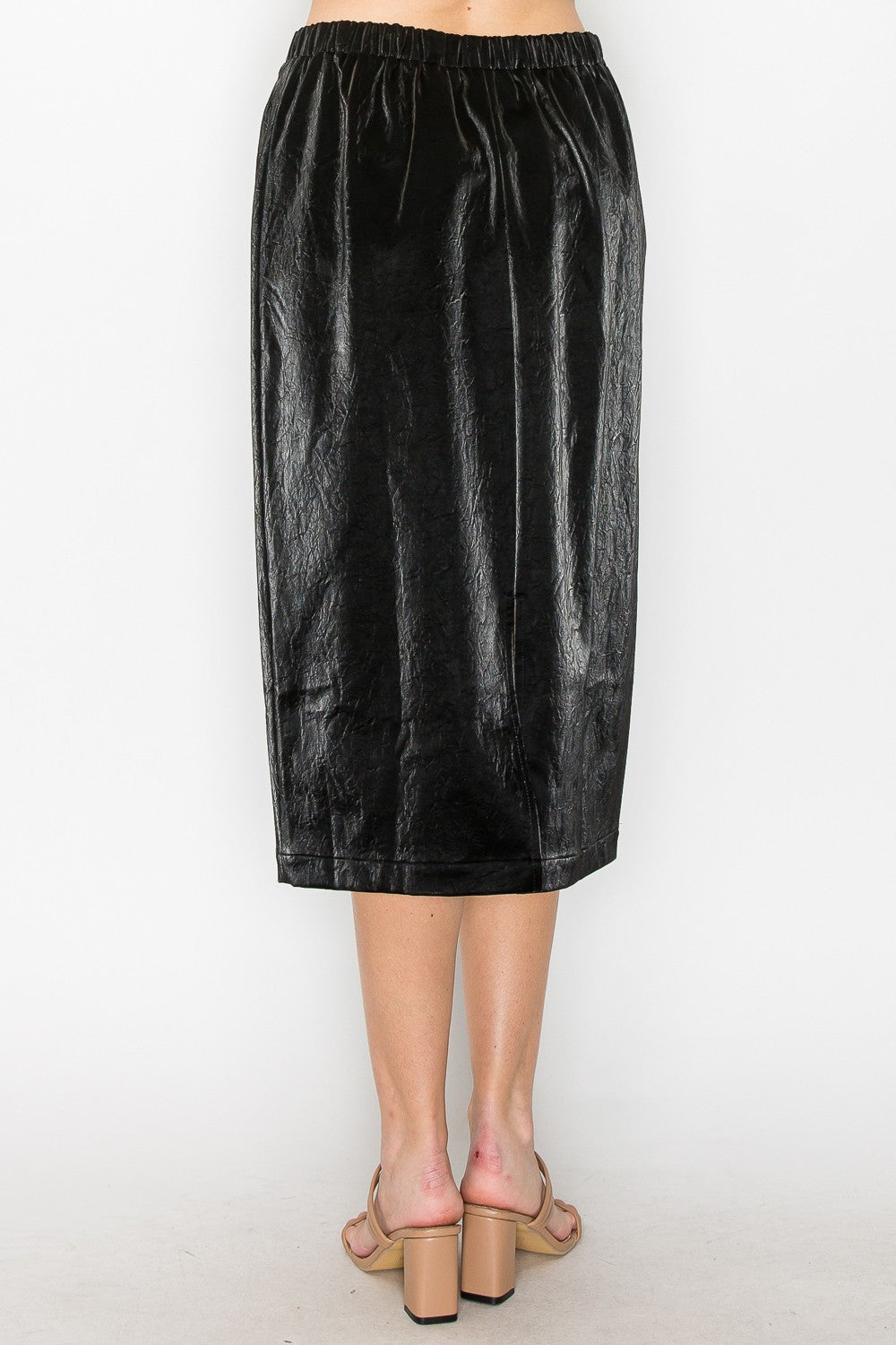 LORI PLEATHER SKIRT