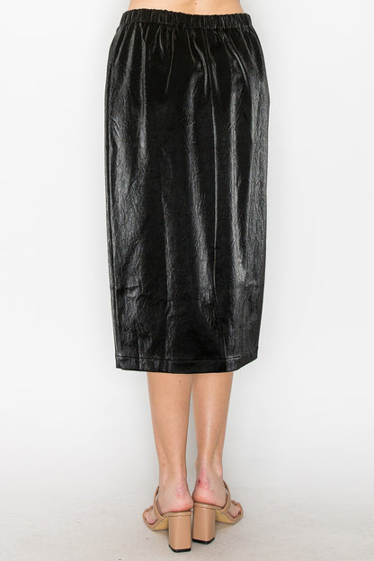 LORI PLEATHER SKIRT